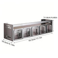 Kitchen Wall Mounted Seasoning Rack Double Layer with 5 Removable Boxes, No Drill - view 3