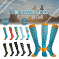Knee High Compression Socks 20-30 mmHg, Size S/M - Black with Grey Cat Faces - view 2