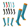 Knee-High Compression Socks - Black Lemon Print, Fits Shoe Size 40-46 - view 4