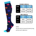 Knee-High Compression Socks for Women and Men - White ECG Line Print - view 4