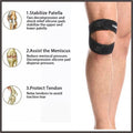 Knee Strap Gel Patella Support Brace for Running and Sport - Blue, 1 Unit - view 4