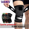 Knee Support Brace Compression Sleeve - Orange, Size M (Thigh 35-40 cm)