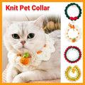 Knitted Bib Pet Collar for Cats and Small Dogs - Strawberry, Size L (Neck 30-35 cm) - view 2