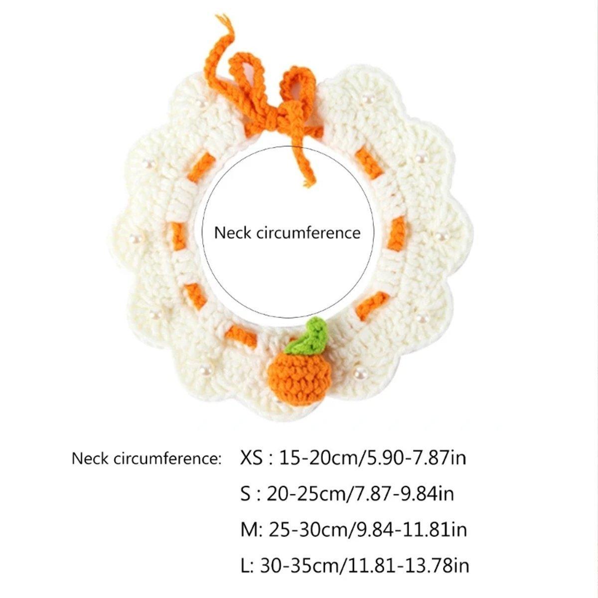 Knitted Bib Pet Collar for Cats and Small Dogs - Strawberry, Size L (Neck 30-35 cm) - view 4