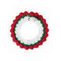 Knitted Bib Pet Collar for Cats and Small Dogs - Strawberry, Size M (Neck 25-30 cm)