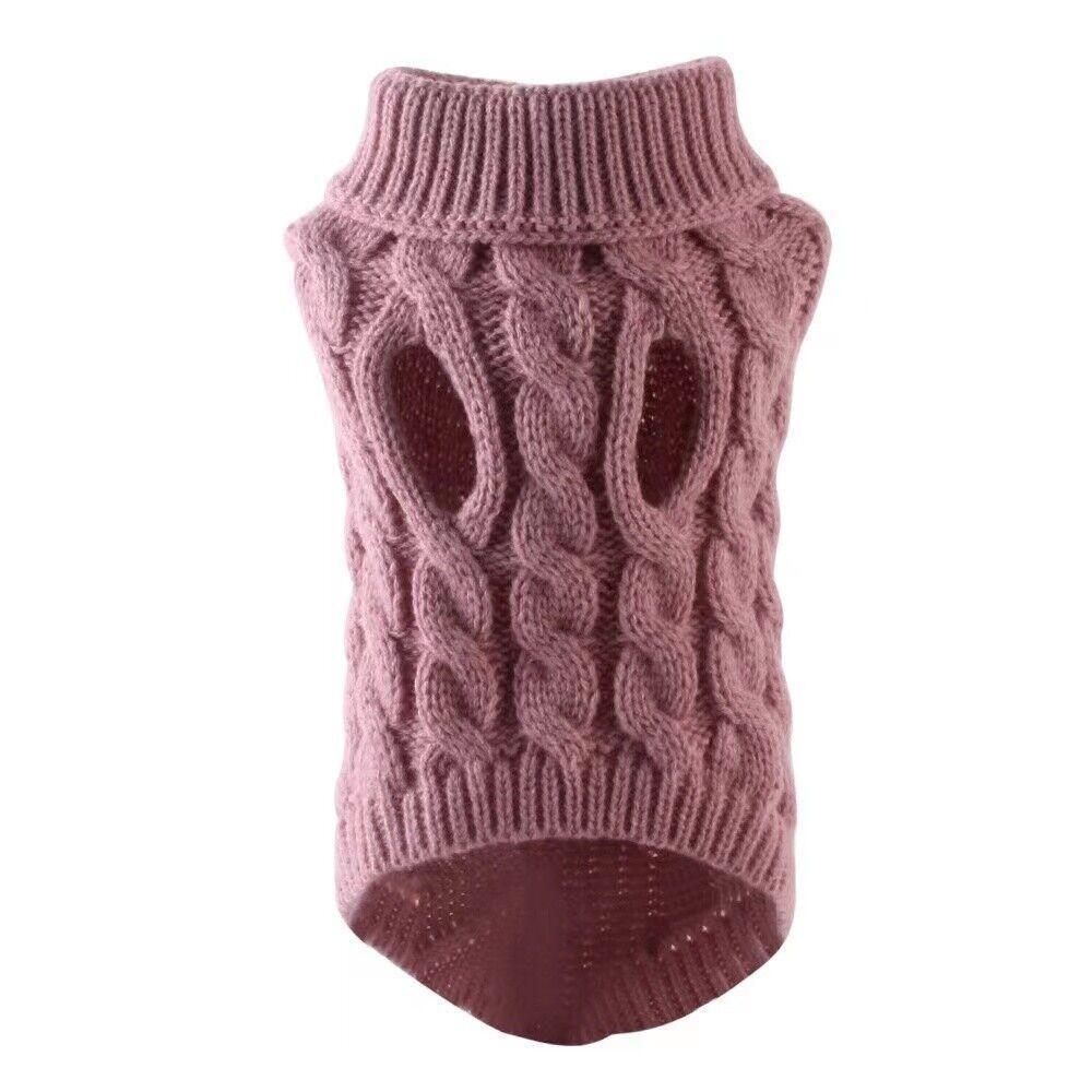 Knitted Dog Jumper in Acrylic, S - Grey - view 7