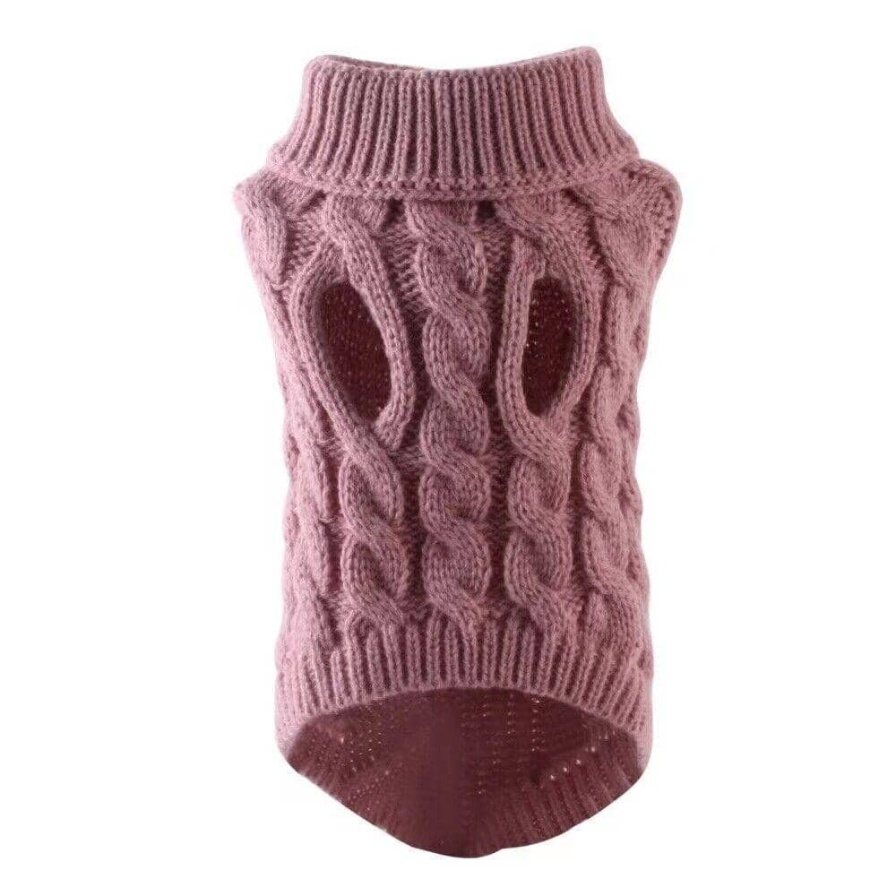 Knitted Dog Jumper for Small Dogs, Size L (4-5 kg) - Taupe - view 4