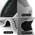 Knitted Knee Compression Sleeve with Silicone Pad - Black and Blue, Medium (Top 32 cm, Length 32 cm) - view 3