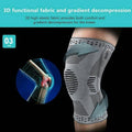 Knitted Knee Compression Sleeve with Silicone Pad - Black and Blue, XL (Top 38 cm, Length 32 cm) - view 5