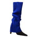 Knitted Leg Warmers for Women, 80s Dance and Party Costume - Blue