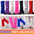 Knitted Leg Warmers for Women, 80s Dance and Party Costume - Blue - view 2