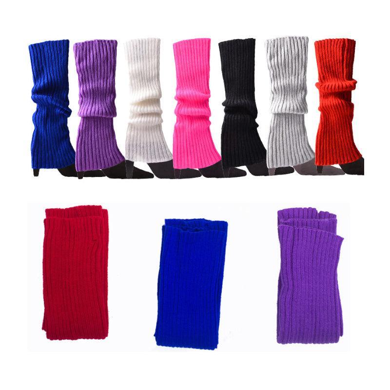 Knitted Leg Warmers for Women, 80s Dance and Party Costume - Blue - view 3