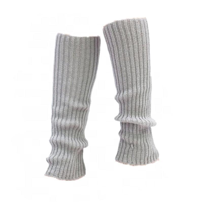 Knitted Leg Warmers for Women, 80s Dance and Party Costume - Grey