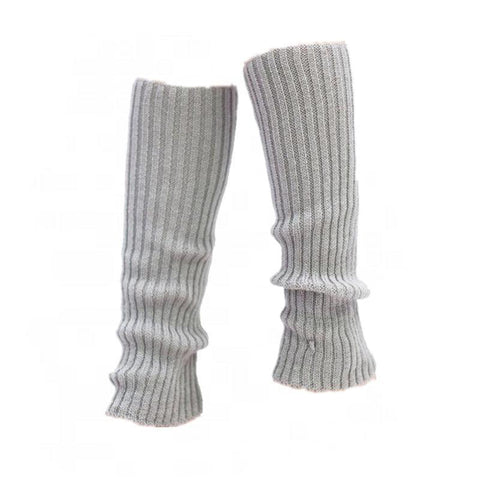 Knitted Leg Warmers for Women, 80s Dance and Party Costume - Grey