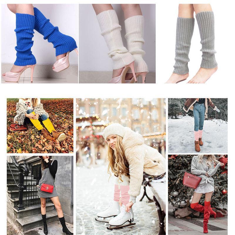 Knitted Leg Warmers for Women, 80s Dance and Party Costume - Red - view 5