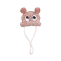 Knitted Pet Hat with Googly Eyes for Hamsters and Dutch Pigs - Dusty Pink