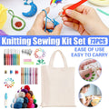 Knitting and Sewing Kit Set of 73 with Crochet Hooks, Needles, Threads and Scissors