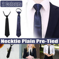 Knot-Free Pre-Tied School Uniform Tie for Students and Professionals - Black - view 2