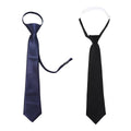 Knot-Free Pre-Tied School Uniform Tie for Students and Professionals - Black - view 3