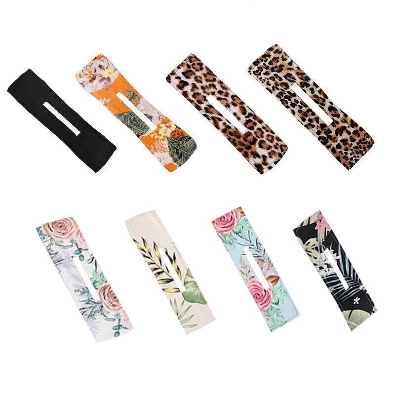 Knotted Wire Hair Band Headband, Print Twist Bun Maker - Black 02 - view 3