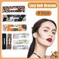 Knotted Wire Hair Band Headband, Print Twist Bun Maker - Coffee 03 - view 2