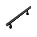 Knurled Cabinet Door Handle Drawer Pull - Black, 148 mm Long, 96 mm Hole Spacing