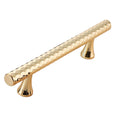 Knurled Cabinet Door Handle Drawer Pull - Gold, 178 mm Long, 128 mm Hole Spacing