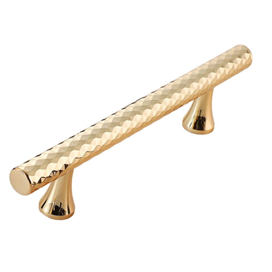 Knurled Cabinet Door Handle Drawer Pull - Gold, 178 mm Long, 128 mm Hole Spacing