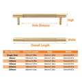 Knurled Copper Cabinet Handle in Gold - Single Hole, 50 mm Long - view 4