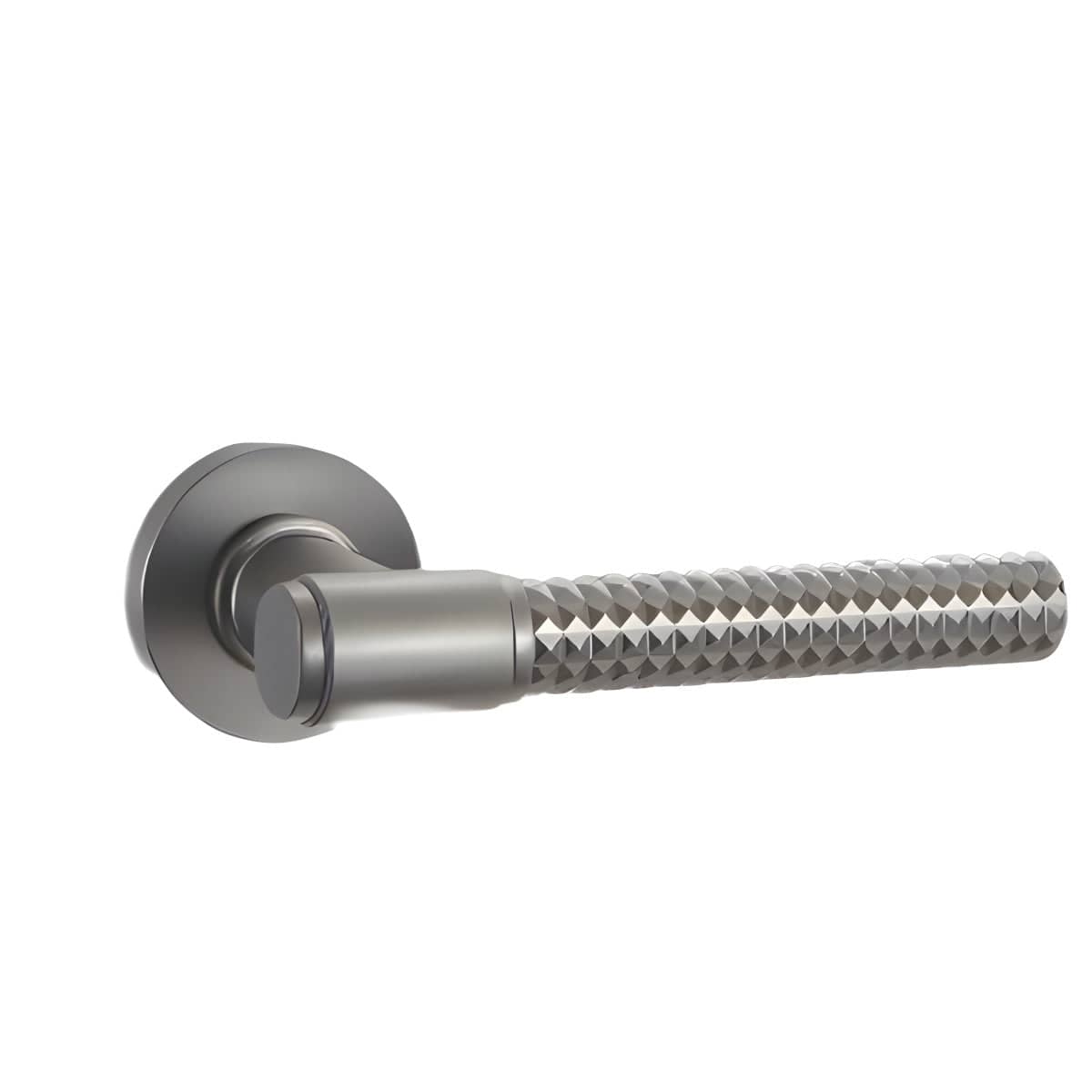 Knurled Interior Door Handle, 155 mm - Grey