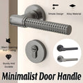 Knurled Interior Door Handle, 155 mm - Grey - view 2