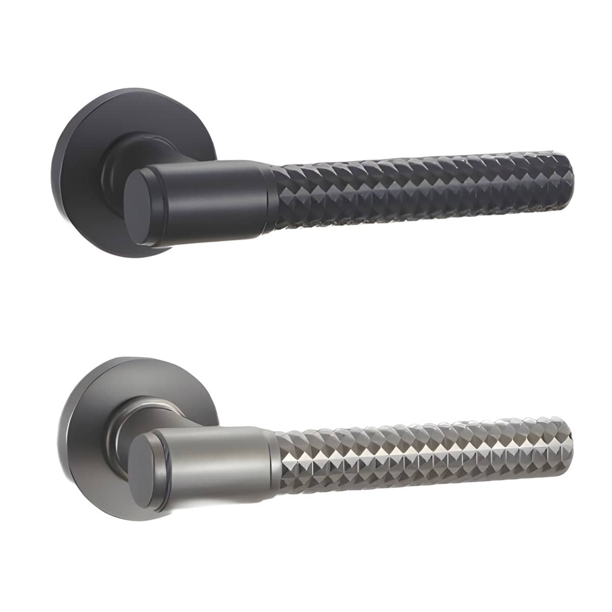 Knurled Interior Door Handle, 155 mm - Grey - view 3