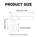 Knurled Interior Door Handle, 155 mm - Grey - view 4
