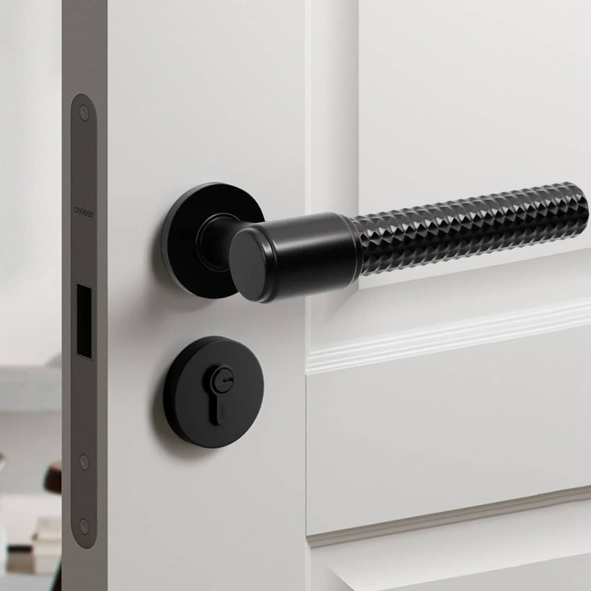 Knurled Interior Door Handle, 155 mm - Grey - view 5