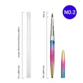 Kolinsky Acrylic Nail Brush, Rainbow Gradient Handle - Size 4 - view 4