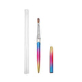 Kolinsky Acrylic Nail Brush, Rainbow Gradient Handle - Size 6
