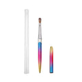 Kolinsky Acrylic Nail Brush, Rainbow Gradient Handle - Size 8