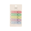 Korean Style Alloy Hair Clips - Pastel Link Design, Set of 5