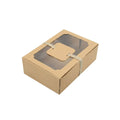 Kraft Brown Candy Box with Clear Window, Pack of 24 Easy to Assemble Gift Boxes