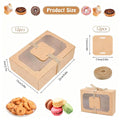 Kraft Brown Candy Box with Clear Window, Pack of 24 Easy to Assemble Gift Boxes - view 4