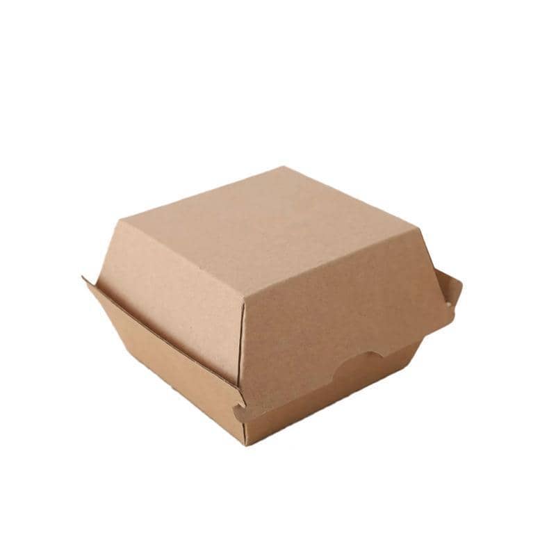 Kraft Cardboard Takeaway Box - 113 x 111 x 100 mm, Pack of 200