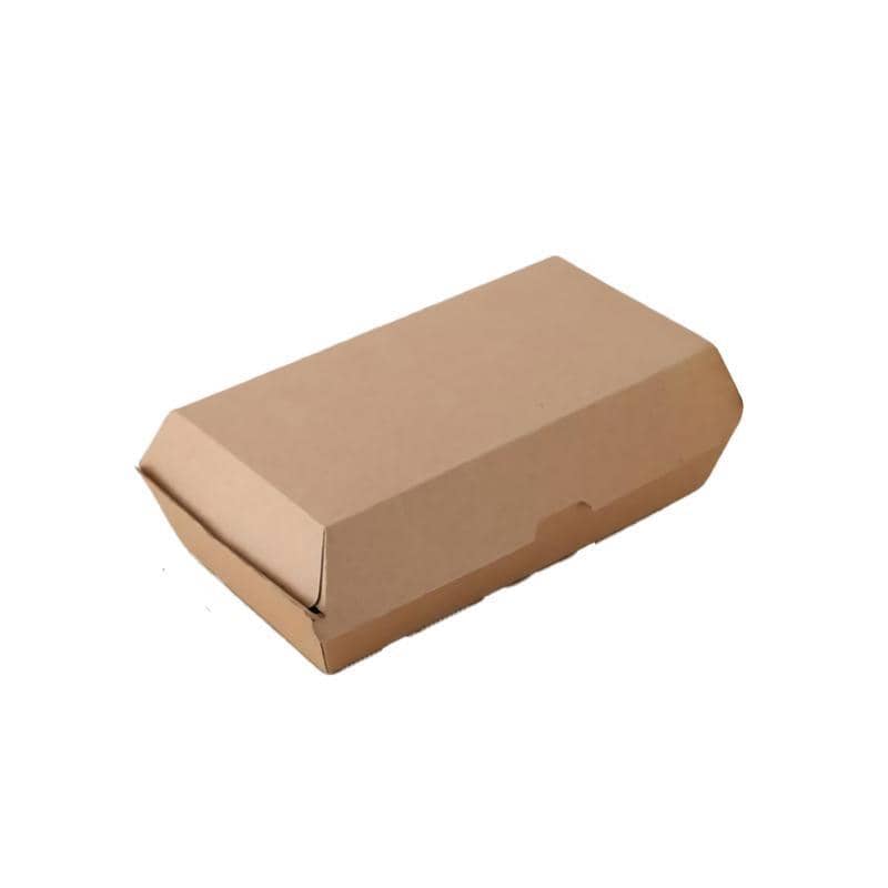 Kraft Cardboard Takeaway Box - 205 x 106 x 76 mm, Pack of 200