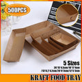 Kraft Cardboard Takeaway Food Trays, Pack of 500 - Size 5, 20 x 6 x 3cm - view 2