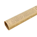 Kraft English Newspaper Gift Packaging Paper for Bouquets, Pack of 45 Sheets, Black Print