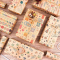 Kraft Gift Wrapping Paper Set Birthday Valentines Holiday 12 Sheets 50 x 70 cm - view 3