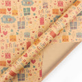 Kraft Gift Wrapping Paper Set Birthday Valentines Holiday 12 Sheets 50 x 70 cm - view 4