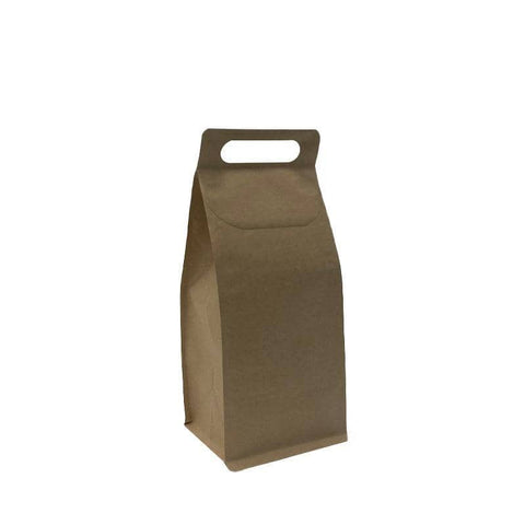 Kraft Paper Aluminium Foil Takeaway Bags, 100 Pack - Single Coaster