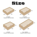 Kraft Paper Bakery Pie Boxes with Window, Pack of 20 - Long (56 x 25 x 8 cm) - view 4