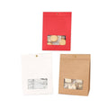 Kraft Paper Candy Bags with Window, Snowflake Design, Pack of 10 - White - view 3