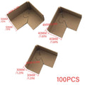 Kraft Paper Cardboard Corner Protectors, 90 Degree - 30 x 30 x 3 mm, Pack of 100 - view 4